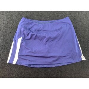 Augusta Sportswear Ladies Tennis Skort blue White Stripes Built In Shorts Size S